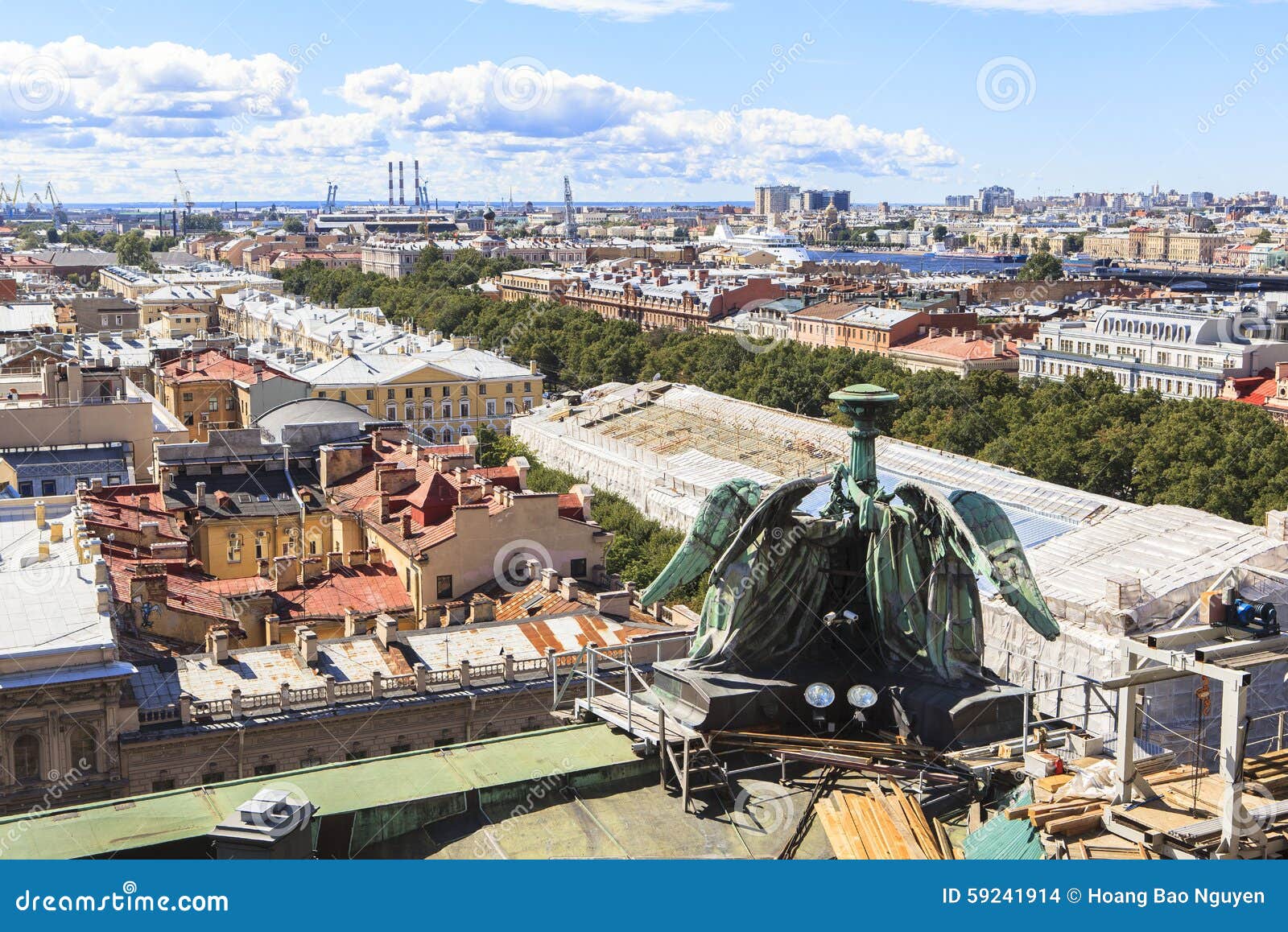top of saint isaac's cathedral, saint petersburg